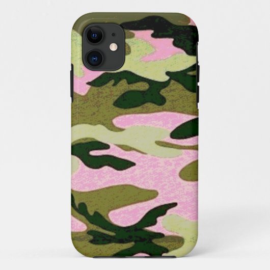 Roze en groene Camoflauge Case-Mate iPhone Case (Achterkant)