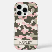 Roze en groene camouflage gepersonaliseerd