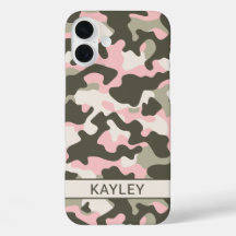 Roze en groene camouflage gepersonaliseerd