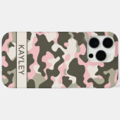 Roze en groene camouflage gepersonaliseerd Case-Mate iPhone case (Achterkant (horizontaal))
