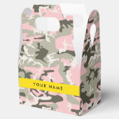 Roze en Groene Camouflage Jouw naam Personaliseren Bedankdoosjes (Geopend)