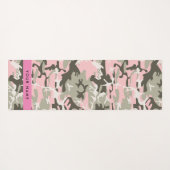 Roze en Groene Camouflage Jouw naam Personaliseren Yogamat (Achterkant (horizontaal))
