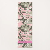 Roze en Groene Camouflage Jouw naam Personaliseren Yogamat (Voorkant)