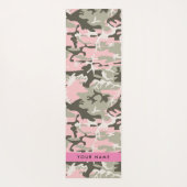 Roze en Groene Camouflage Jouw naam Personaliseren Yogamat (Achterkant)