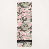Roze en Groene Camouflage Jouw naam Personaliseren Yogamat (Voorkant)