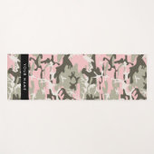 Roze en Groene Camouflage Jouw naam Personaliseren Yogamat (Voorkant (horizontaal))