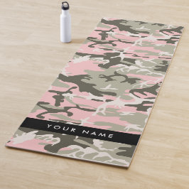 Roze en Groene Camouflage Jouw naam Personaliseren Yogamat