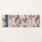 Roze en Groene Camouflage Jouw naam Personaliseren Yogamat (Voorkant (horizontaal))