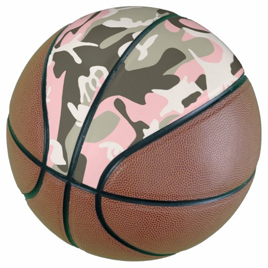 Roze en groene camouflage, leger, leger basketbal (Schuin)
