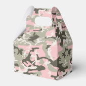 Roze en groene camouflage, leger, leger bedankdoosjes (Voorkant Zijde)