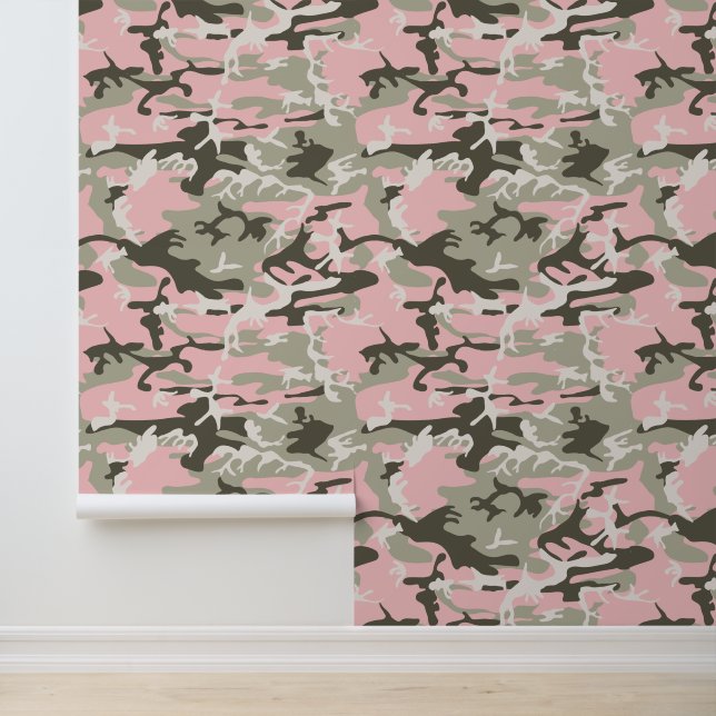Roze en groene camouflage, leger, leger behang (Applicatie)
