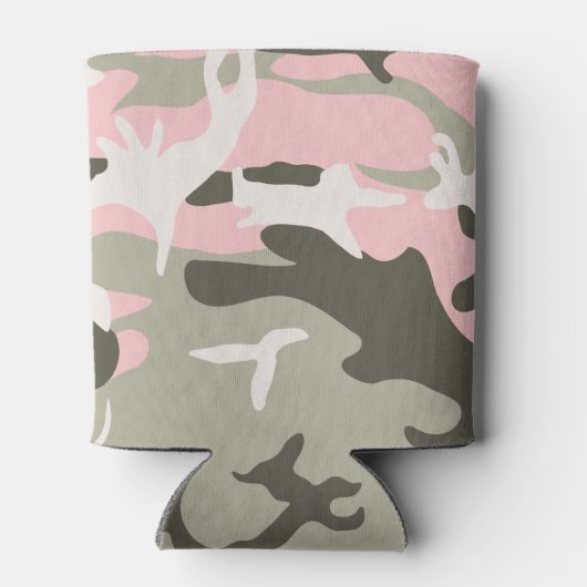 Roze en groene camouflage, leger, leger blikjeskoeler (Achterkant)