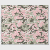 Roze en groene camouflage, leger, leger cadeaupapier (Vlak)