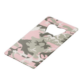Roze en groene camouflage, leger, leger creditkaart flessenopener