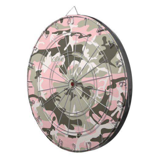 Roze en groene camouflage, leger, leger dartbord (Voorkant Rechts)