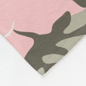 Roze en groene camouflage, leger, leger fleece deken (Hoek)