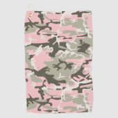 Roze en groene camouflage, leger, leger golfhanddoek (Voorkant)