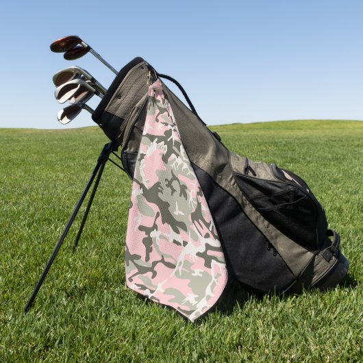 Roze en groene camouflage, leger, leger golfhanddoek (Groen)