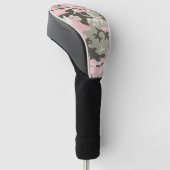 Roze en groene camouflage, leger, leger golfheadcover (Schuin)
