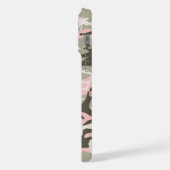 Roze en groene camouflage, leger, leger iPhone hoesje (Linkerkant)