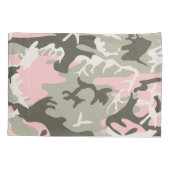 Roze en groene camouflage, leger, leger kussensloop (Achterkant)