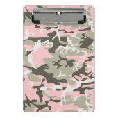 Roze en groene camouflage, leger, leger mini klembord (Voorkant)