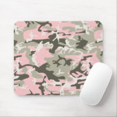 Roze en groene camouflage, leger, leger muismat (Met muis)