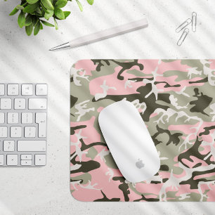 Roze en groene camouflage, leger, leger muismat