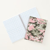 Roze en groene camouflage, leger, leger notitieboek (Binnen)