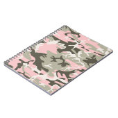 Roze en groene camouflage, leger, leger notitieboek (Linkerzijde)