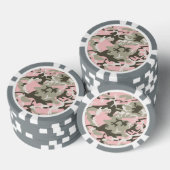 Roze en groene camouflage, leger, leger poker chips (Opstapeling)
