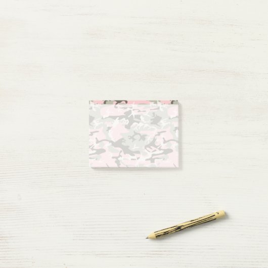 Roze en groene camouflage, leger, leger post-it® notes (Op bureau)