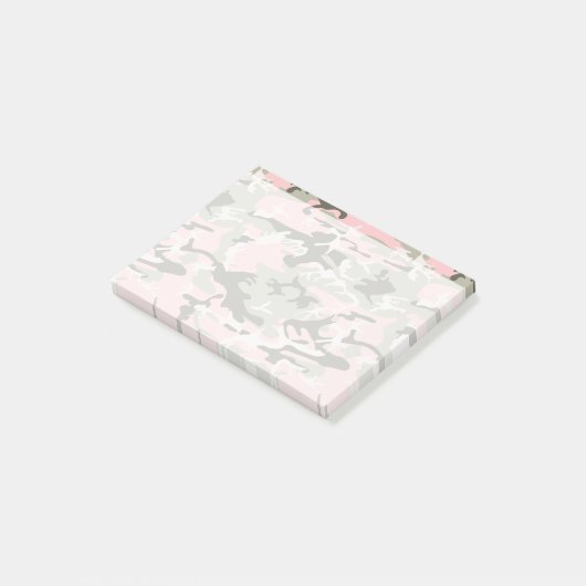 Roze en groene camouflage, leger, leger post-it® notes (Schuin)