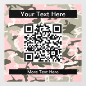 Roze en groene camouflage, leger, leger raamsticker (Vel)
