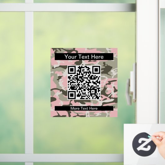 Roze en groene camouflage, leger, leger raamsticker (Huis)