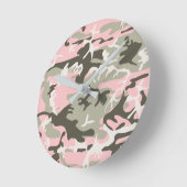 Roze en groene camouflage, leger, leger ronde klok (Hoek)