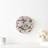 Roze en groene camouflage, leger, leger ronde klok (Huis)