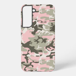 Roze en groene camouflage, leger, leger samsung galaxy hoesje