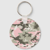 Roze en groene camouflage, leger, leger sleutelhanger (Voorkant)