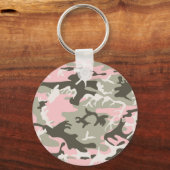 Roze en groene camouflage, leger, leger sleutelhanger (Achterkant)