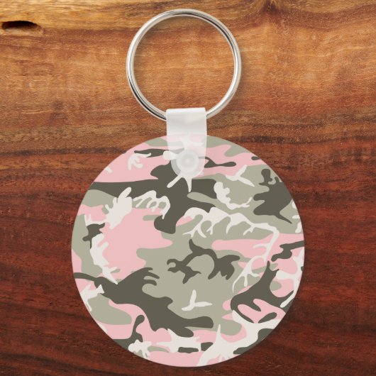 Roze en groene camouflage, leger, leger sleutelhanger (Voorkant)