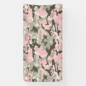 Roze en groene camouflage, leger, leger spandoek (Verticaal)