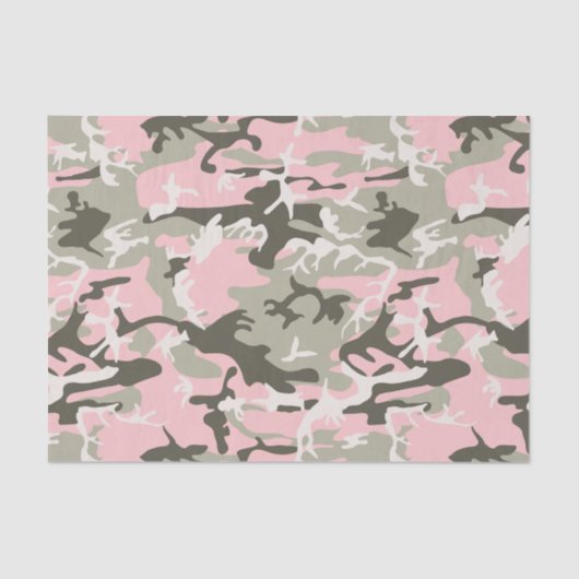 Roze en groene camouflage, leger, leger tissuepapier (Voorkant)