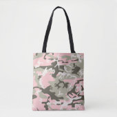 Roze en groene camouflage, leger, leger tote bag (Voorkant)