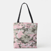 Roze en groene camouflage, leger, leger tote bag (Achterkant)