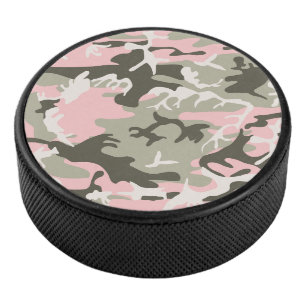 Roze en groene camouflage, militair, leger hockey puck