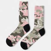 Roze en groene camouflage, militair, leger sokken (Links)