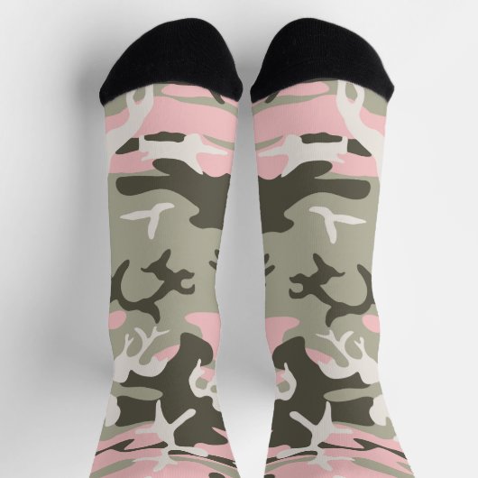 Roze en groene camouflage, militair, leger sokken (Top)