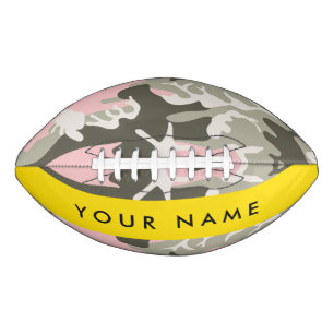 Roze en groene camouflage personaliseer je naam american football