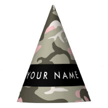 Roze en groene camouflage personaliseer je naam